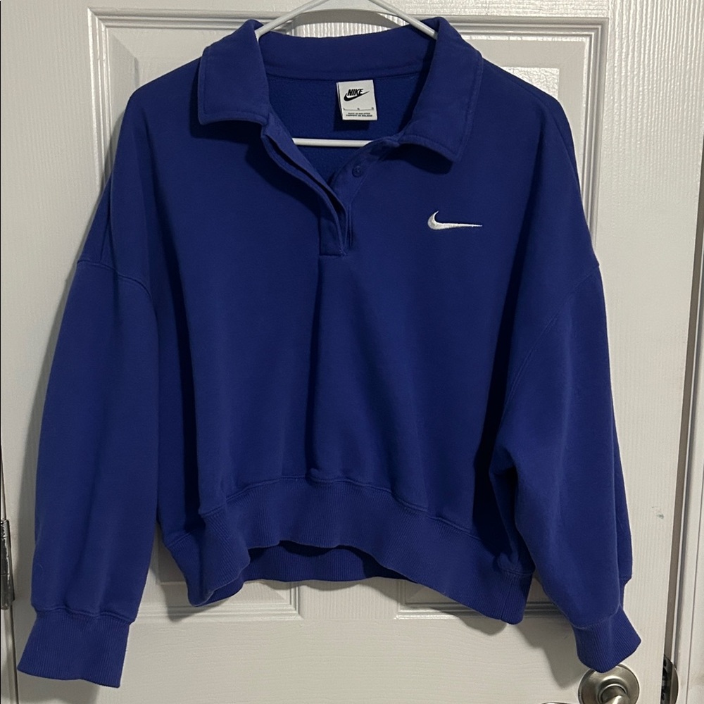 Nike Royal Blue Phoenix Fleece Pullover Sweatshirt